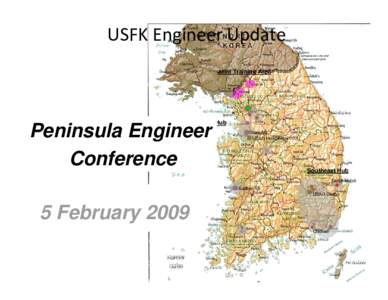 USFK Engineer Update Joint Training Area Southwest Hub  Peninsula Engineer