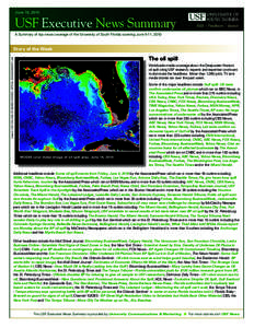 June 15, 2010  USF Executive News Summary RSS | Feedback | Search