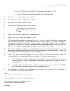 Yukon Securities Office Ministerial Order Enacting Rule: [removed]Instrument Initially Effective in Yukon: September 28, 2009 Form 31-103F2 Submission to Jurisdiction and Appointment of Agent for Service (sections[removed]i