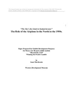 This research paper was written as background information for the creation of the 2005 