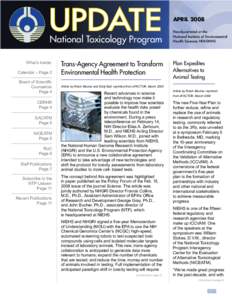 UPDATE  National Toxicology Program What’s Inside: Calendar – Page 2