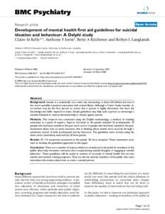 BMC Psychiatry  BioMed Central Open Access