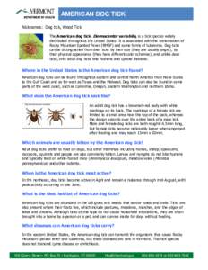 Biology / Zoonoses / Bacterial diseases / Ticks / Tick / Lyme disease / Rocky Mountain spotted fever / Dermacentor variabilis / Ixodes scapularis / Tick-borne diseases / Microbiology / Medicine