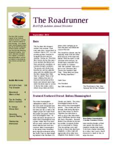 The Roadrunner Red Cliffs Audubon Annual Newsletter The Red Cliffs Audubon chapter of the National Audubon Society is a group