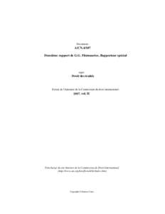 Document:-  A/CNDeuxième rapport de G.G. Fitzmaurice, Rapporteur spécial  sujet: