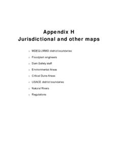 Appendix H - MDEQ/USACE Joint Permit Application Training Manual