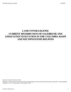 Shrubmap Land Cover LegendLAND COVER LEGEND: CURRENT DISTRIBUTION OF SAGEBRUSH AND