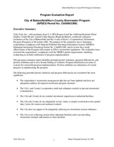 City of Bakersfield/Kern County Stormwater Program