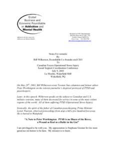 Resident at GPC International Affiliated with the Centre for Addiction and Mental Health 200 King Street West, Suite 1702 Toronto, Ontario M5H 3T4