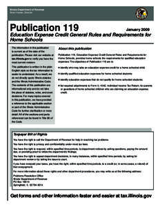 Illinois Department of Revenue Brian Hamer, Director Publication 119  January 2009