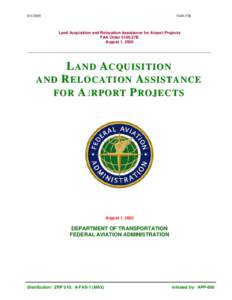 Land Acquisition and Relocation Assistance for Airport Projects