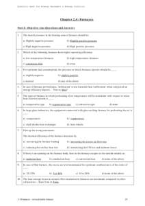 Question bank for Energy Managers & Energy Auditors  Chapter 2.4: Furnaces Part-I: Objective type Questions and Answers 1.