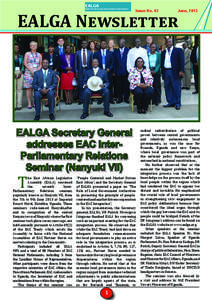 EALGA NEWSLETTER  EALGA East African Local Governments Association