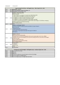 Draft agenda  Version of 3/4 Expert meeting Task 45 Graz - Draft agenda: Day 1 - Mon 15 April, 9::00 09:00