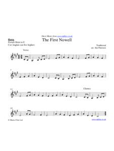 Sheet Music from www.mfiles.co.uk  The First Nowell Horn: French Horn in F,