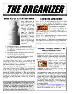 .  NEWSLETTER OF THE SOCIALIST PARTY USA NATIONAL OFFICE