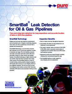 ®  SmartBall Leak Detection for Oil & Gas Pipelines Free-swimming leak detection for long inspections and accurate location of leaks in Oil & Gas pipelines