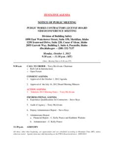 Minutes / Agenda / Idaho / Meetings / Parliamentary procedure / Management