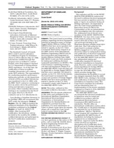 Federal Register / Vol. 77, No[removed]Monday, December 3, [removed]Notices South Bend Medical Foundation, Inc., 530 N. Lafayette Blvd., South Bend, IN 46601, 574–234–4176 x1276. Southwest Laboratories, 4625 E. Cotton C