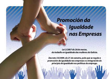 Promoción da Igualdade nas Empresas Lei[removed]de 28 de marzo, do traballo en igualdade das mulleres de Galicia. Decreto[removed], do 21 de xaneiro, polo que se regula a