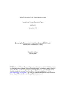 Estimating the Parameters of a Small Open Economy DSGE Model: Indentifiability and Inferential Validity