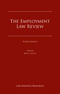 The Employment Law Review Fourth Edition  Editor