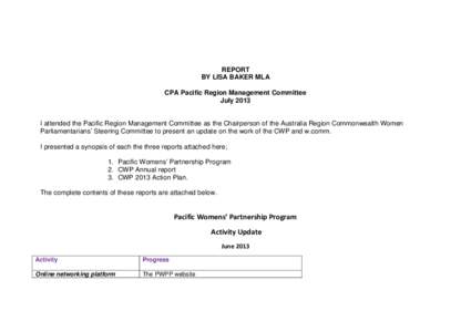 Microsoft Word - Report CPA Pacific Region Management Committee - Lisa Baker.docx