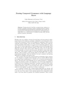 Parsing Composed Grammars with Language Boxes Lukas Diekmann and Laurence Tratt Software Development Team, King’s College London http://soft-dev.org/