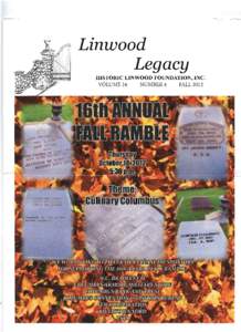 Linwood Legacy HISTORIC LINWOOD FOUNDATION, INC. VOLUME 16  j