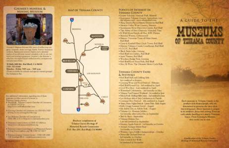 Gaumer’s Mineral & Mining Museum Map of Tehama County  Points of Interest in