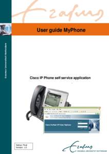 User guide MyPhone  Cisco Cisco IP IP Phone Phone self