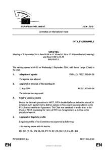 [removed]EUROPEAN PARLIAMENT Committee on International Trade  INTA_PV(2014)0903_1