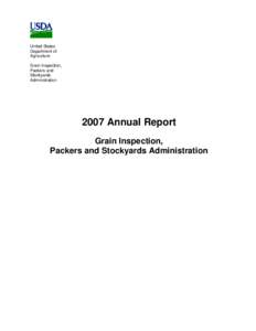 Government / Canadian Grain Commission / United States Department of Agriculture / United States Grain Standards Act / Grades and standards / Grain Inspection /  Packers and Stockyards Administration / Agriculture in the United States / Packers and Stockyards Act