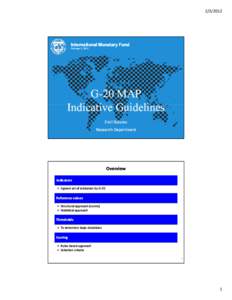 G-20 MAP -- Indicative Guidelines; Analyzing (External) ImbalancesThursday, February 2, 2012, Washington, D.C