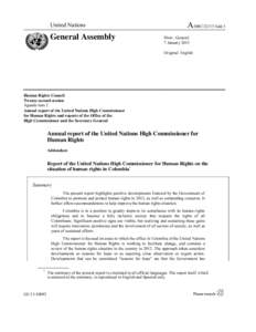 United Nations  General Assembly A/HRC[removed]Add.3 Distr.: General