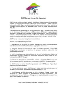 DART-Europe Partnership Agreement