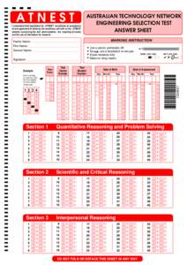 ATNEST I understand that registration for ATNEST constitutes an acceptance of and agreement to abide by the conditions set forth on the ATNEST website concerning the test administration, the reporting of scores and the u