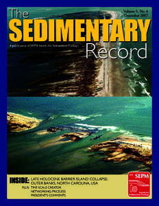 SEDIMENTARY The A publication of SEPM Society for Sedimentary Geology  Volume 5, No. 4