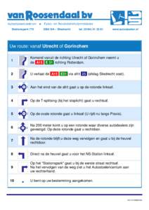 Routebeschrijving Utrecht-Gorinchem