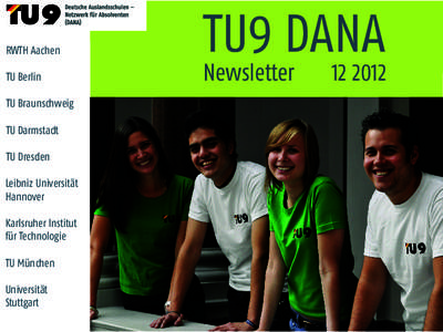 RWTH Aachen TU Berlin TU9 DANA  Newsletter