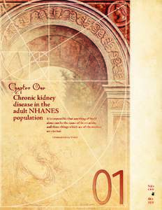 Chapter One  Chronic kidney disease in the adult NHANES population It is impossible that anything of itself