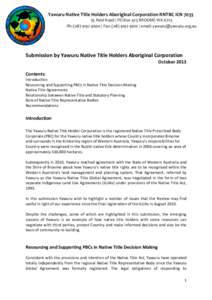 Native title legislation in Australia / Native Title Prescribed Bodies Corporate / Native Title Act / Aboriginal title / Native Title Prescribed Body Corporate / Law / Broome /  Western Australia / Yawuru people