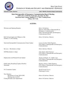 NEW YORK STATE  DIVISION OF HOMELAND SECURITY AND EMERGENCY SERVICES Andrew M. Cuomo, Governor  John P. Melville, Executive Deputy Commissioner