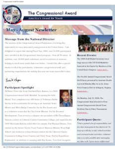 Congressional Award Newsletter