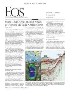 More Than One Million Years of History in Lake Ohrid Cores