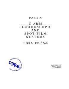 PART X  C-ARM FLUOROSCOPIC AND SPOT-FILM