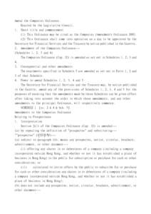 Amend the Companies Ordinance. Enacted by the Legislative Council. 1. Short title and commencement (1) This Ordinance may be cited as the Companies (Amendment) Ordinance[removed]This Ordinance shall come into operation