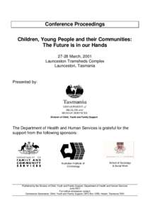 Conference proceedings - Children, young people and their communities: the future is in our hands
