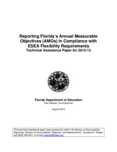 Annual Measureable Objectives Technical Assistance Paper 2013