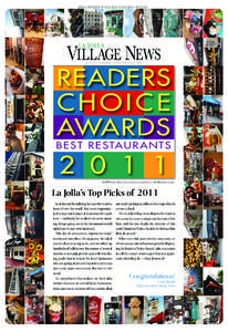 SPECIAL SUPPLEMENT TO THE LA JOLLA VILLAGE NEWS • MAY 26,2011  READERS